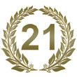 Lorbeerkranz geschlossen Gold - 21