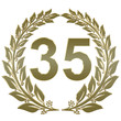 Lorbeerkranz geschlossen Gold - 35