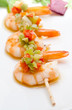 Brocheta de gambas