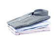 Stack of Men's Shirts Isolated on White Stack of Men's Shirts Isolated on White