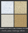 Seamless pattern: Handwritings collection.