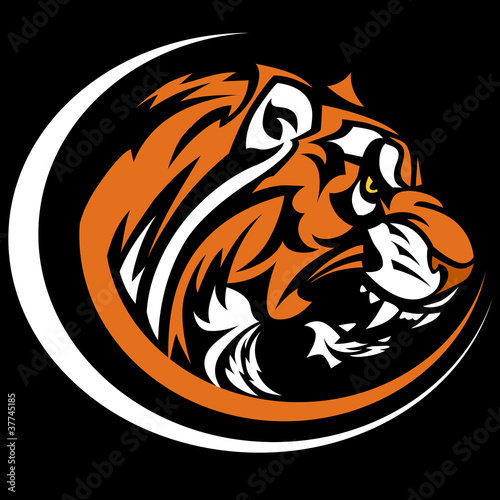Vector: Tiger Mascot Graphic Vector Image Tiger Mascot Graphic Vector Image