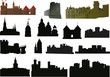 set of isolated castles and tower