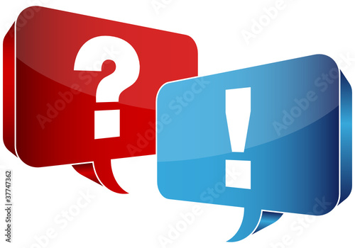 Vektor: Speech Bubbles Question & Answer Red/Blue Speech Bubbles Question & Answer Red/Blue