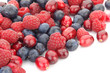 mixed berries on white