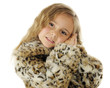 Young Girl in Leopard Coat