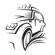 monochrome illustration of a car