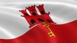 Gibraltarian flag in the wind Gibraltarian flag in the wind