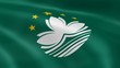 Macanese flag in the wind Macanese flag in the wind