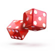 shiny red dices
