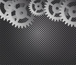 Metal background and gears vector illustration