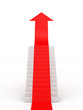 Stairs leading up with arrow. 3D image Stairs leading up with arrow. 3D image