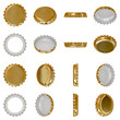 Gold crown cap