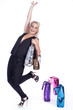 Shopping, Frau jubelt und freut sich
