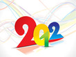 colorful 2012 new year wave background