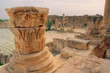 Capital of old column in ruins of Sbeitla