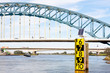 Measurement of the freeboard of a big bridge in the Dutch over t