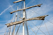 Rigging and masts of a big sailboat