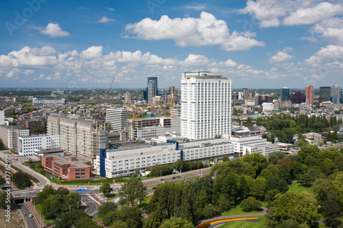 Photo: Aerial view of the Erasmus university hospital of Rotterdam, the Aerial view of the Erasmus university hospital of Rotterdam, the