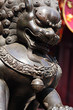Bronze lion in chinese temple Bronze lion in chinese temple