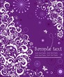 Vintage violet greeting card