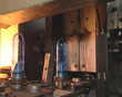 Large PET bottle blowing of heated plastic.