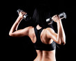 woman with dumbbells