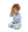 cute boy playing hide and seek