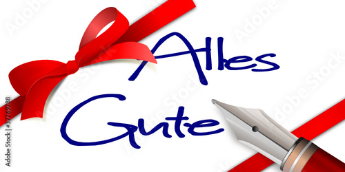 Vektor: Alles Gute - Füller und Schleife Alles Gute - Füller und Schleife
