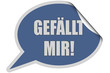 SP-Sticker blau curl oben GEFÄLLT MIR! SP-Sticker blau curl oben GEFÄLLT MIR!