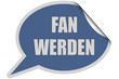 SP-Sticker blau curl oben FAN WERDEN SP-Sticker blau curl oben FAN WERDEN