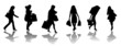 Silhouetten Frauen beim Einkauf