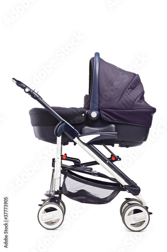 Photo: A studio shot of a baby stroller A studio shot of a baby stroller