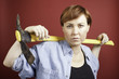Woman with pickaxe