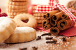 Cinnamon sticks with Christmas cookies Cinnamon sticks with Christmas cookies