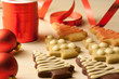 Christmas Tree Cookies with Red Ribbon Christmas Tree Cookies with Red Ribbon