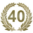 Lorbeerkranz geschlossen Gold - 40