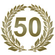 Lorbeerkranz geschlossen Gold - 50