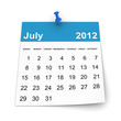 Calendar 2012 - July