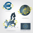 European union symbols concept.