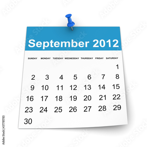 Illustration: Calendar 2012 - September Calendar 2012 - September