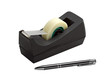 adhesive tape dispenser and pen (clipping path )