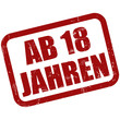 Grunge Stempel rot AB 18 JAHREN