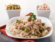 Tagliatelle with tuna and capers,healthy pasta