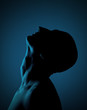 Silhouette Of A Bald Man