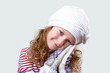 Cuty little girl in winter wear