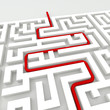 Ilustração: In the labyrinth - business concept In the labyrinth - business concept