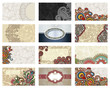 vector floral business card set