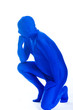 anonymous man on his knees thinking about something