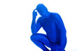 faceless man scratching his head
